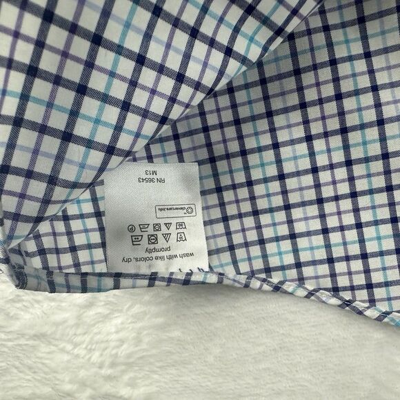 Lauren Ralph Lauren Shirt Mens XL 17 1/2 34/35 Black Label Stretch Regular Fit - Picture 5 of 9